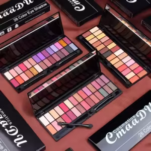28 Colors Eyeshadow Pallette Waterproof and Long Lasting Make Up with Mirror Brush Eye Shadow Palette Cosmetics for Girls and Women