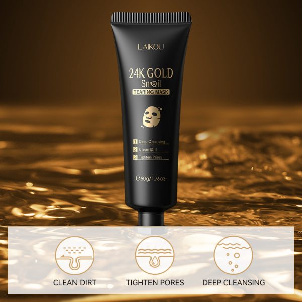 💞LAIKOU Japan Deep Cleaning Blackhead 24K Gold Face Mask, 💞50ml - Image 3