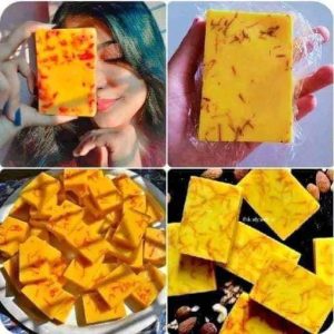 সম্পুর্ন ক্যামিকেল ফ্রি উপাদান দিয়ে Saffron Soap বানানো