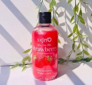 𝐒𝐤𝐢𝐧'O 𝐒𝐭𝐫𝐚𝐰𝐛𝐞𝐫𝐫𝐲 𝐒𝐜𝐞𝐧𝐭𝐞𝐝 𝐒𝐡𝐨𝐰𝐞𝐫 𝐆𝐞𝐥 (220ml)🍓