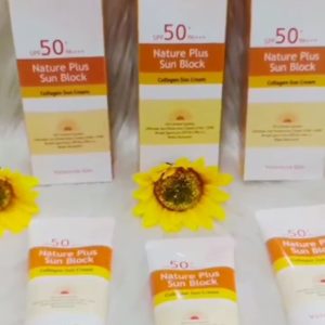 SPF 50+ PA+++ NATURE PLUS SUN BLOCK collagen sun cream
