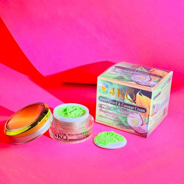 🧴 4KQ Bitter Gourd & Coconut Whitening Cream – 20g (Made in Thailand) - Image 2